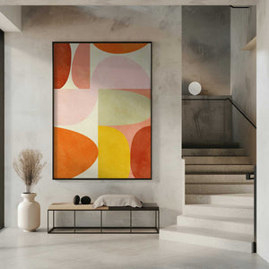 Tablou înramat „Warm Pastel Geometry” de Ana Rut Bre