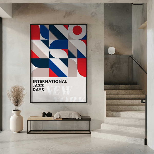 Tablou înramat „Jazz Days New York” de Kubistika