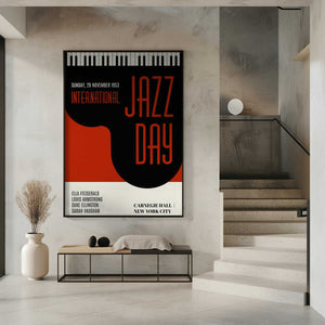 Tablou înramat „Jazzy Days   Dark Red” de Kubistika