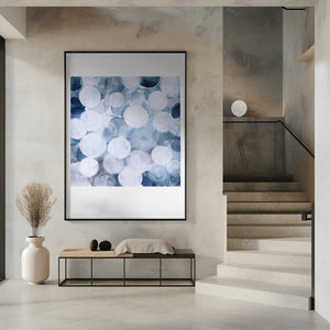 Tablou înramat „Blue Bubbles” de Louise van Terheijden