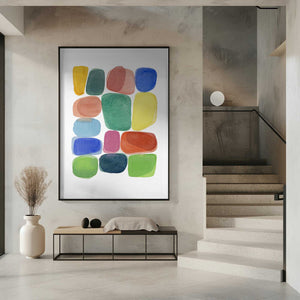 Tablou înramat „Color Blocks 3” de Louise van Terheijden