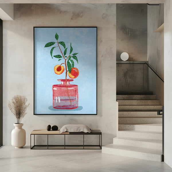 Tablou înramat „Peach Tree in Vase” de Raissa Oltmanns
