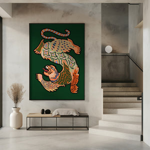 Tablou înramat „Asiantiger Green” de Arty Guava