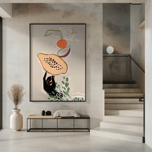 Tablou înramat „Balancing Fruits” de Arty Guava