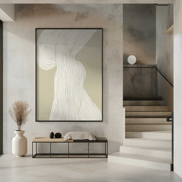Tablou înramat „Flowing Lines Canvas” de Treechild