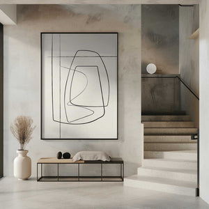 Tablou înramat „Beige Lines” de Oju Design