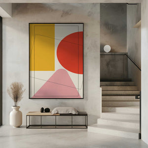 Tablou înramat „Four Triangles” de Oju Design