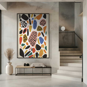 Tablou înramat „Vibrant Pebble Mosaic” de Treechild