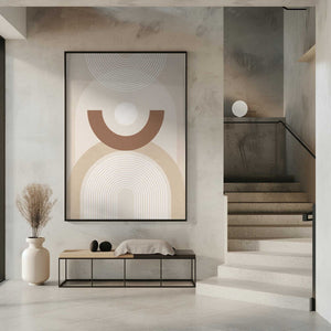 Tablou înramat „Beige Mid Century Poster” de Elena Ristova