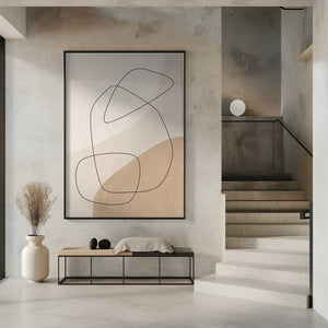 Tablou înramat „Graphic Shapes &amp; Lines Poster” de Elena Ristova