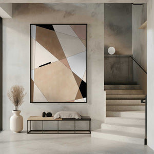 Tablou înramat „Geometric Beige art” de Elena Ristova