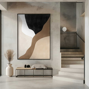 Tablou înramat „Abstract Beige and Brown Art” de Elena Ristova