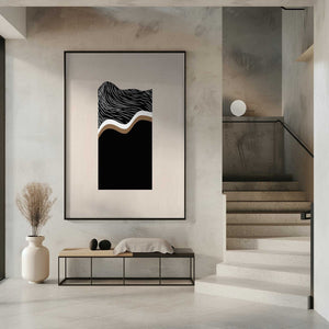 Tablou înramat „Monochrome Waves” de Elena Ristova