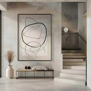 Tablou înramat „Soft Abstract Lines Art” de Elena Ristova
