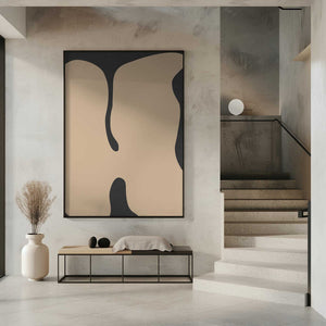 Tablou înramat „Graphic Beige Shapes Art” de Elena Ristova