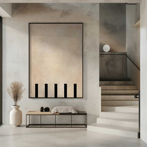 Tablou înramat „Beige Geometric Painting” de Elena Ristova