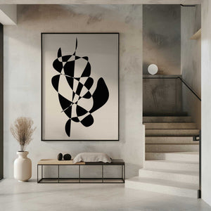 Tablou înramat „Abstract Black Shapes” de Elena Ristova