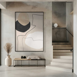 Tablou înramat „Organic Shapes &amp; Lines Painting” de Elena Ristova