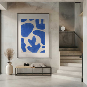 Tablou înramat „Blue Abstractions” de Elena Ristova