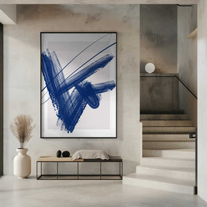 Tablou înramat „ Bold Blue Brushstrokes” de Elena Ristova