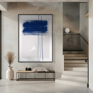 Tablou înramat „Bold Blue Brushstrokes” de Elena Ristova