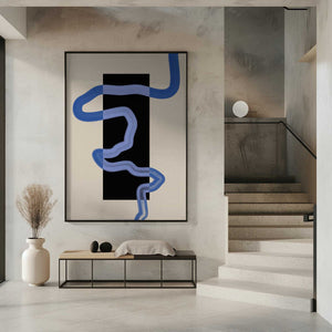 Tablou înramat „Blue Pathway Flow” de Elena Ristova