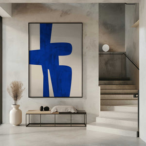 Tablou înramat „Blue Harmony Shape” de Elena Ristova