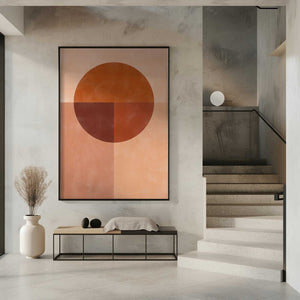 Tablou înramat „Earth Tones Balance” de Elena Ristova