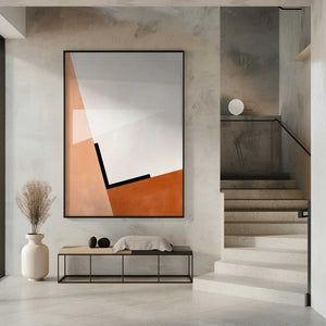 Tablou înramat „Abstract Geometric Art With Muted Tones” de Elena Ristova