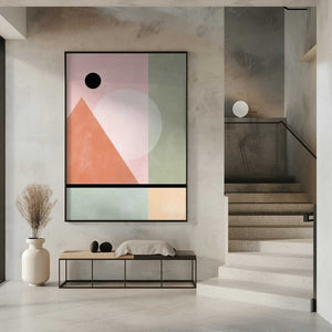Tablou înramat „Geometric Shapes In Pastel Tones” de Elena Ristova