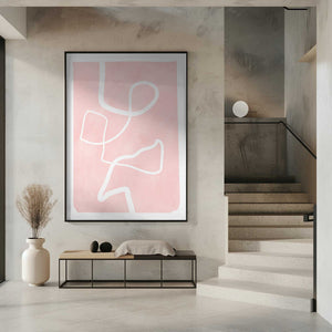 Tablou înramat „Blush Flow Lines” de Elena Ristova