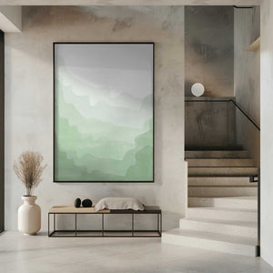 Tablou înramat „Emerald Wave Scape” de Elena Ristova