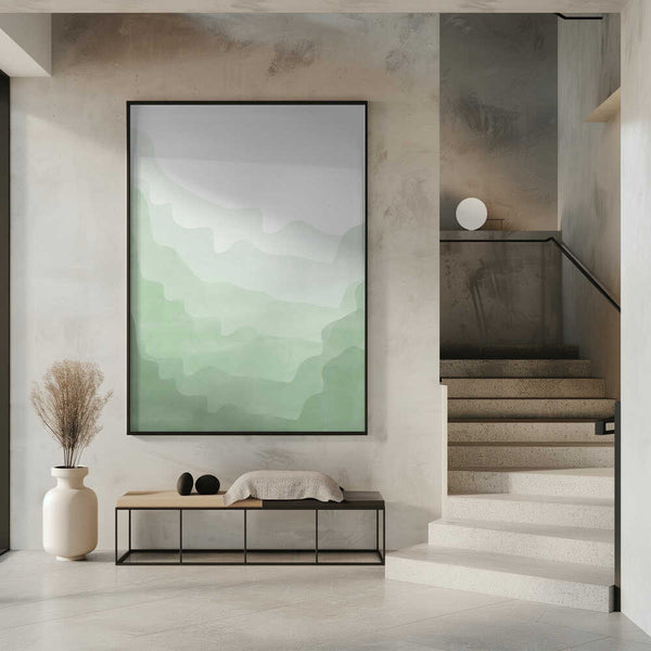 Tablou înramat „Emerald Wave Scape” de Elena Ristova