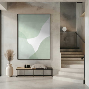 Tablou înramat „Soft Green Waves” de Elena Ristova