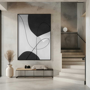 Tablou înramat „Monochrome Flow” de Elena Ristova