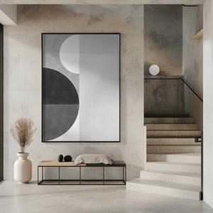 Tablou înramat „Geometric Shapes With A Monochromatic alette” de Elena Ristova