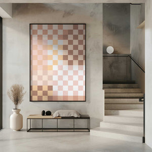 Tablou înramat „Checkerboard Harmony” de Elena Ristova
