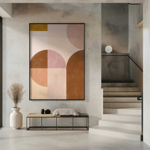 Tablou înramat „Earthy Geometrics” de Elena Ristova