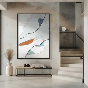 Tablou înramat „Fluid Shapes And Soft Color Blocks” de Elena Ristova