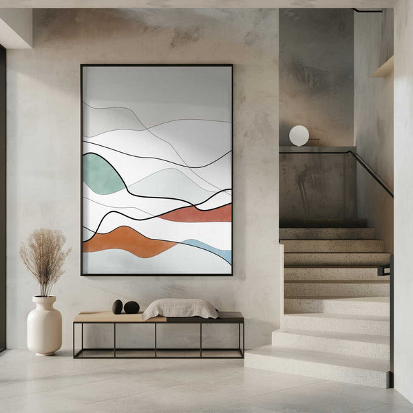 Tablou înramat „Flowing Horizons” de Elena Ristova