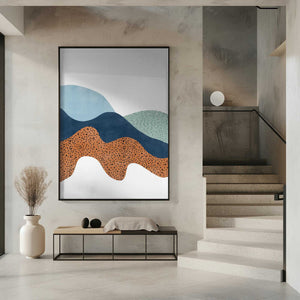 Tablou înramat „Textured Horizons” de Elena Ristova