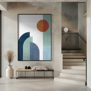 Tablou înramat „Geometric Shapes With A Minimalist Design” de Elena Ristova