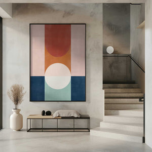 Tablou înramat „Abstract Design With Geometric Shapes” de Elena Ristova