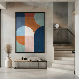 Tablou înramat „Geometric Shapes And Bold Colors” de Elena Ristova
