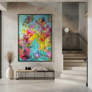 Tablou înramat „Expressionist Colorful Abstract” de Dorothy Fagan