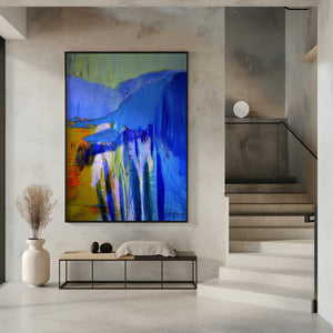 Tablou înramat „Blue Cascade Dreams” de Dorothy Fagan