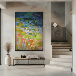 Tablou înramat „Vibrant Water Lilies” de Dorothy Fagan
