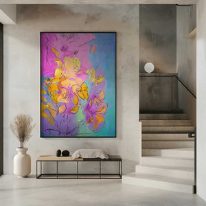 Tablou înramat „Vibrant Petals Dance” de Dorothy Fagan