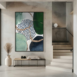 Tablou înramat „Green Shapes” de Sally Ann Moss