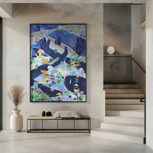 Tablou înramat „Tide in the Evening” de Changyu Zou